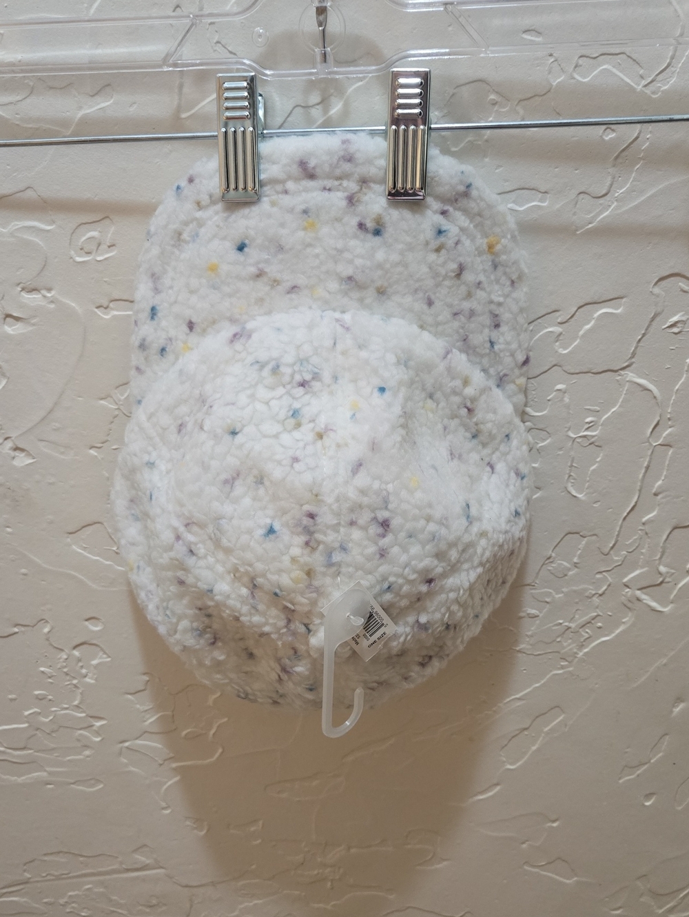 Old Navy Cream Speckled Knit Bucket Hat for Kids
